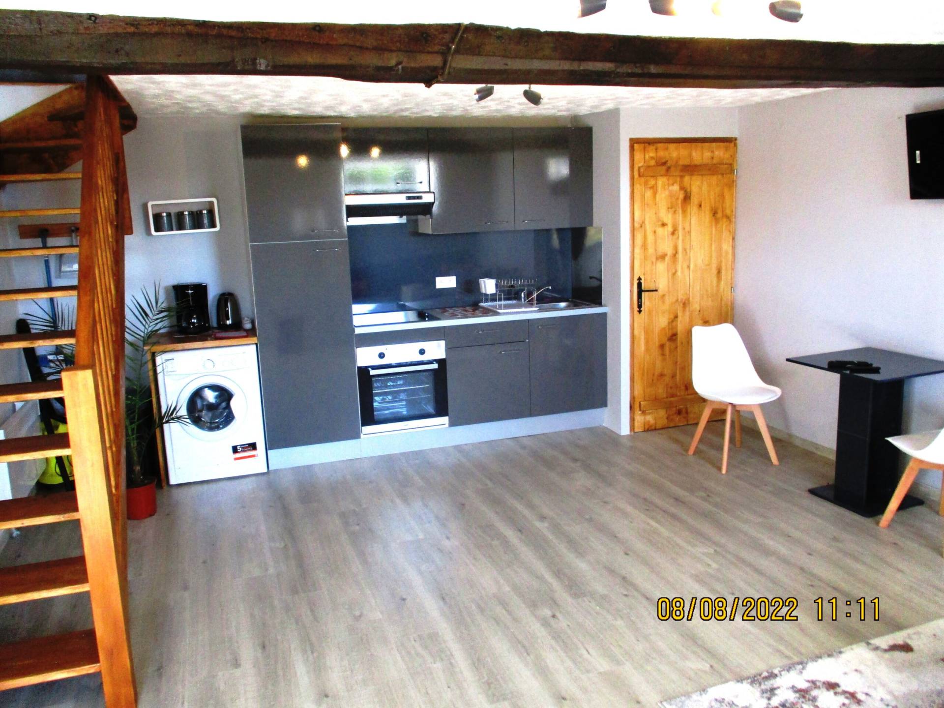 Lounge and kitchen in the gite
